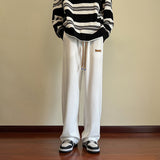 Men Sweatpants Waffle Sweatpants Drape Wide Leg Loose Casual