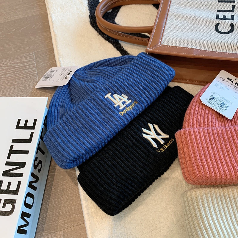 Yankee and Dogers Winter Hat Autumn and Winter Fashion Letter Embroidery Woolen Cap