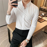 Men Shirts Striped Business Long Sleeve Shirt