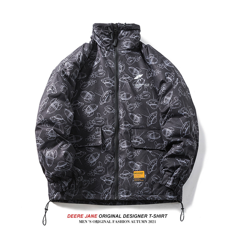 Men Coat down Jacket Men's Winter Loose Fashion Brand Thickened Warm Casual Jacket