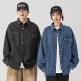 Denim Shirts Men's Casual Loose Jacket Men's