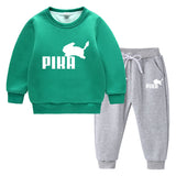 Children Pokemon Pikachu Hoodie & Pant Set Fleece Lined Padded Warm Keeping Winter Clothes Sweatershirt Suit