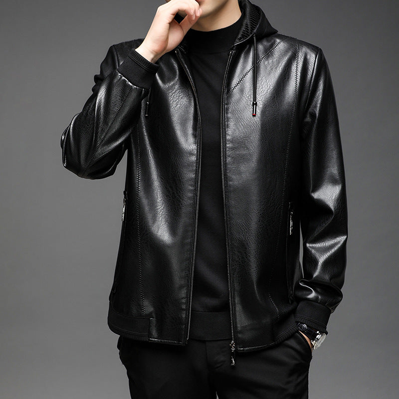 Bane Coat Hooded Leather Jacket
