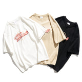 Men 'S T-shirt Hip Hop Letter Print Short-Sleeve T-shirt Men 'S And Women 'S 100% Cotton Coat Summer Half Sleeve Loose Casual T-shirt T