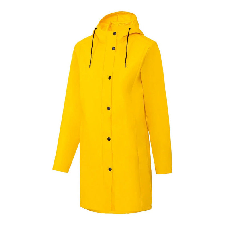 Cagoule Yellow Environmental-Friendly and Breathable Trench Coat