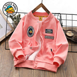Children Baseball Jacket Small Yellow Duck Children's Clothing Boys' Baseball Jacket Coat
