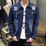 Denim Shirts Spring and Autumn Men's Denim Coat