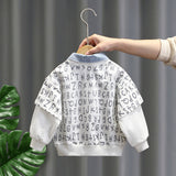 Toddler Boys Sweater Boy's Hoody Spring and Autumn Clothes Baby Fake Two Pieces