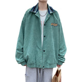 Corduroy Patch Jacket Corduroy Coat for Men Spring and Autumn Jacket