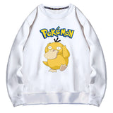 Men And Women Pokemon Pikachu Hoodie Pokémon Psyduck Crew Neck Pullover Sweatshirt