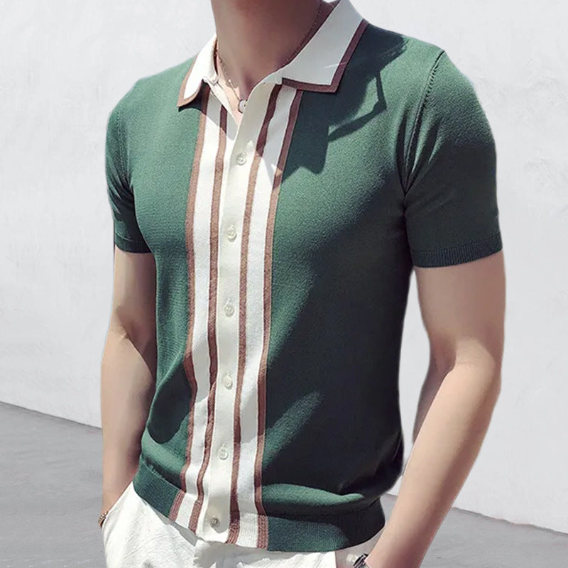 Polo Shirts Summer Polo Shirt Men's Short-Sleeved Sweater