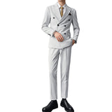 Double Brewed Seersucker Suit Men's Casual Solid Color Suit Men's Suit