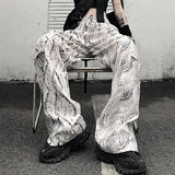 Harajuku Clothing Men Classic Retro Pants Straight Leg Pant Summer Vintage Printed Cargo Pants Men & Women Trendy Casual Pants Trousers