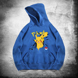Men and Women Pokemon Pikachu Hoodie Loose Shoulder