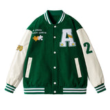 All Star Varsity Jacket Vintage Baseball Uniform Couple Embroidered Jacket