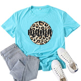 Boy Mama T Shirts Mama Leopard Circlet T-shirt