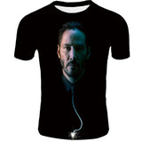 John Wick Keanu T Shirt John Wick3 3D Printed Short Sleeve