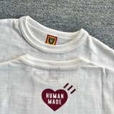Human Made T-shirt Slub Cotton T-shirt Loose Short Sleeve Men and Women