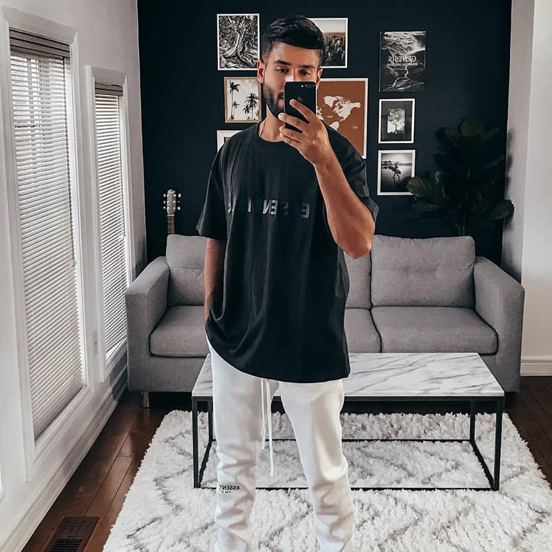 Fog Essentials Tshirts Fear Of God Essentials Fog Short Sleeve High Street Loose Men and Women Couple T-shirt