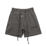 Fog Short Summer Double Line Letter Print Casual Drawstring Shorts Fear Of God