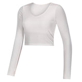 Anti Sweat Dressing Yoga Clothes Round Neck Long Sleeve