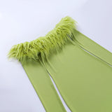 Emily Ratajkowski Dress Sexy Sheath Long Sleeve Feather Dress