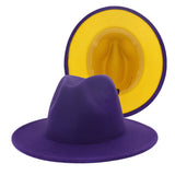 Walter White Fedora Woolen Hat Double-Sided Felt Hat Autumn Winter Retro Fedora Hat