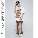 Blackair T Shirt Printed Short Sleeve Men's Retro Brown T-shirt