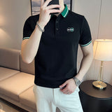 Men Short Sleeve T-Shirt Embroidery Top T-shirt
