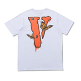Vlone Large V Short Sleeve Splashed Ink Printing Simple Fog Fashion Brand Men's and Women's Tshirt Tee Shirt