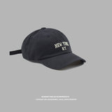 Yankee Baseball Cap Embroidered Baseball Cap Women's Cotton Sunshade Hat Men's Autumn and Winter