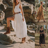 Women Bohemian Dress Women's Summer Loose plus Size Dress