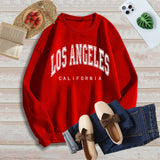 Diana Harvard Sweatshirt Los Angeles Printed Drop Shoulder round Neck Sweatshirt Long Sleeve T-shirt