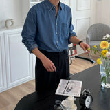 Denim Shirts Men's Spring Loose Shirt Coat