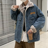 Denim Shirts Winter Men's Baggy Coat Cotton-Padded Coat