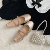 Nude Pumps Block Heel Ballet Shoes