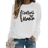 Boy Mama T Shirt Football Mama Printed round Neck