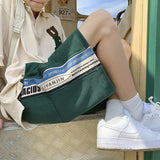 Men Shorts Straight Open Button Side Buckle Pants