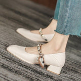 Nude Chunky Heel