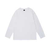 Men's T Shirt Summer Casual Tops Solid Color Long-Sleeved T-shirt Men's Base Shirt Street Fashion Loose Leisure Pullover T-shirt