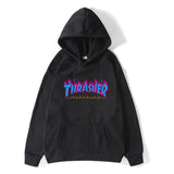 Drippy Hoodies Autumn and Winter Blue Flame Men's Pullover Hoody