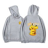 Men and Women Pokemon Pikachu Coat Back Shadow Pikachu Sweater Men Hooded