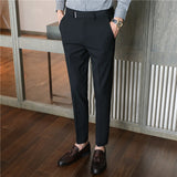 Men Trousers Men's Pinstripe Casual Suit Pants