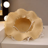 Straw Hat Mesh Little Daisy Seaside Beach Hat Princess Hat Children's Straw Hat