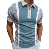 Polo Shirts Summer Men's Short-Sleeved Color Matching Polo Shirt
