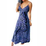 Nina Parker Dresses Sexy Suspender Dress Leopard Print Loose Sleeveless Dress