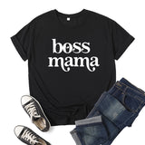 Boy Mama T Shirt Mama Printed Short Sleeve T-shirt
