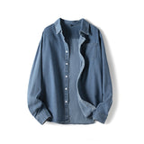 Men's Shirts Denim Shirt Men's Long Sleeve Autumn Shirt plus Size
