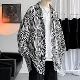 Men's Shirts Autumn Printed Loose Long Sleeve Shirt