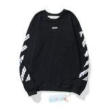 Off White Sweatshirts Long Sleeve round Neck Neck Sweater for Men and Women